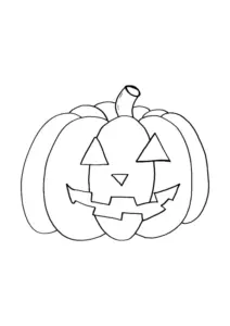 Ausmalbild Halloween Kürbis