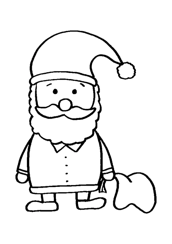 Ausmalbild Weihnachtsmann – Vorschau der A4-Vorlage
