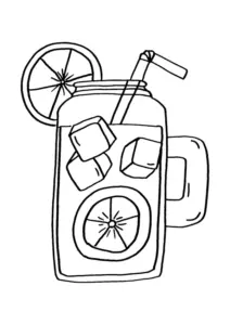 Ausmalbild Zitronenlimonade