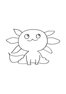 Ausmalbild Axolotl – kostenlose PDF-Vorlage
