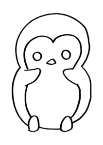 Ausmalbild Pinguin – kostenlose PDF-Vorlage