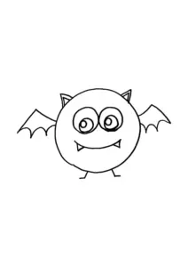 Ausmalbild Fledermaus – kostenlose PDF-Vorlage