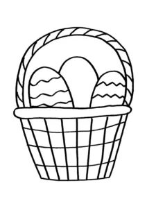 Ausmalbild Osterkorb – kostenlose PDF-Vorlage