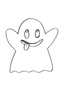 Ausmalbild Geist Emoji
