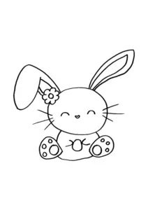 Ausmalbild Niedlicher Osterhase